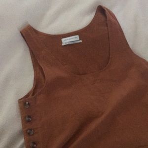 UO kasey linen side-button shift dress